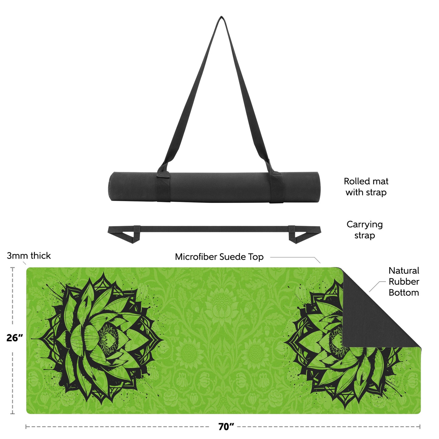 Lotus Flower - Green/Black