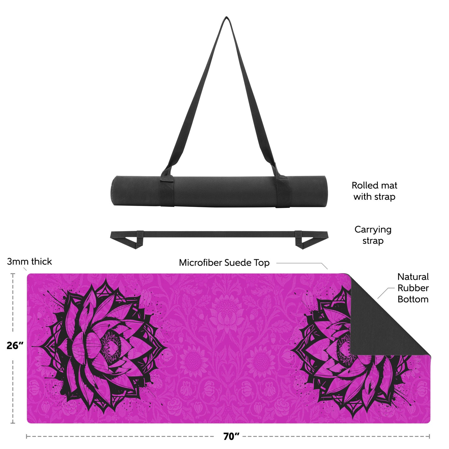 Lotus Flower - Pink/Black