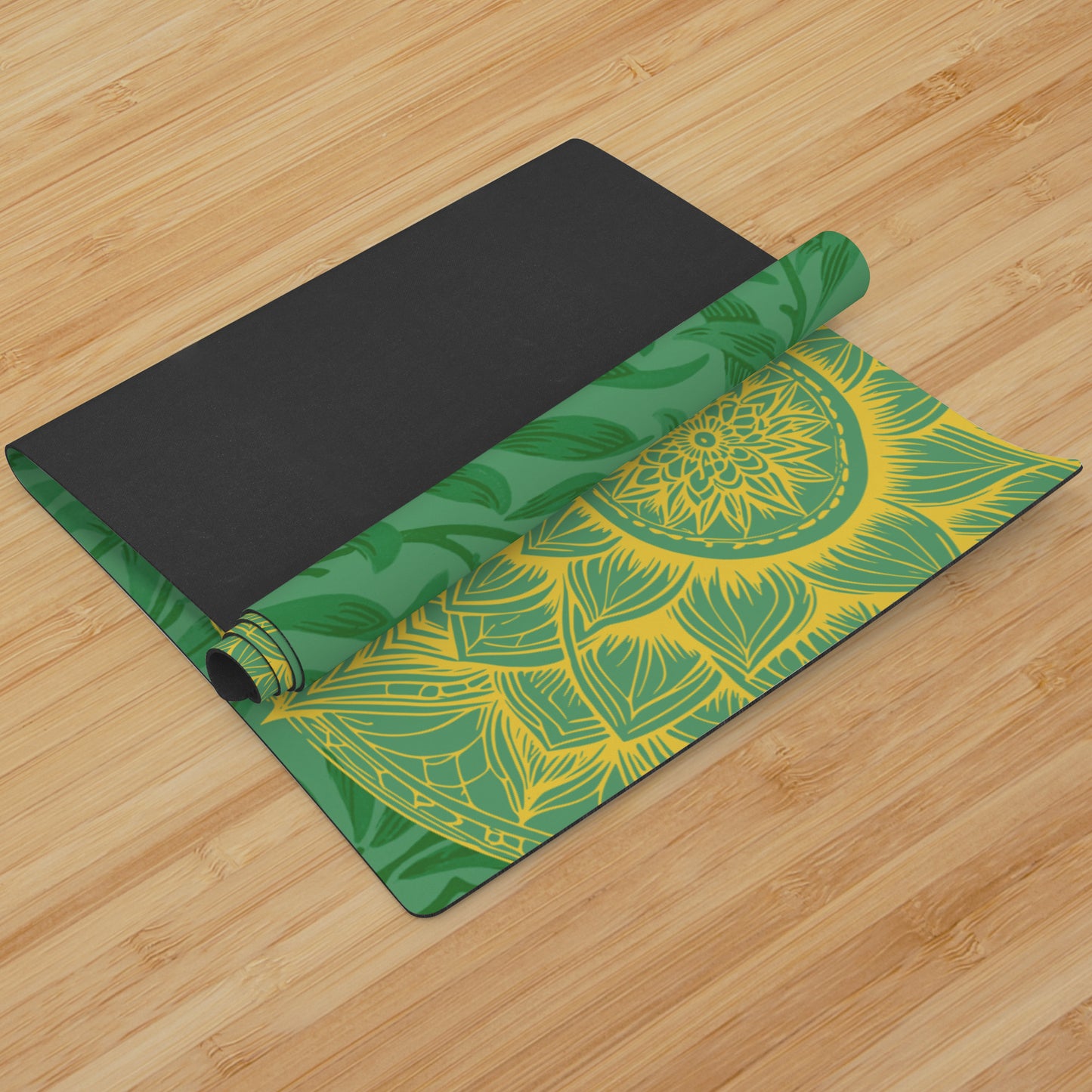 Mandala Flower - Green/Gold