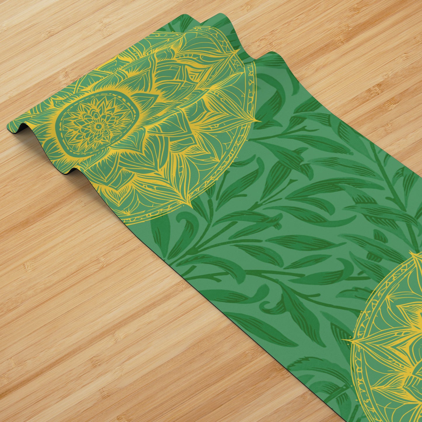 Mandala Flower - Green/Gold